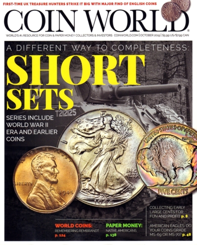 Coin World Monthly October 01, 2019 Issue Cover