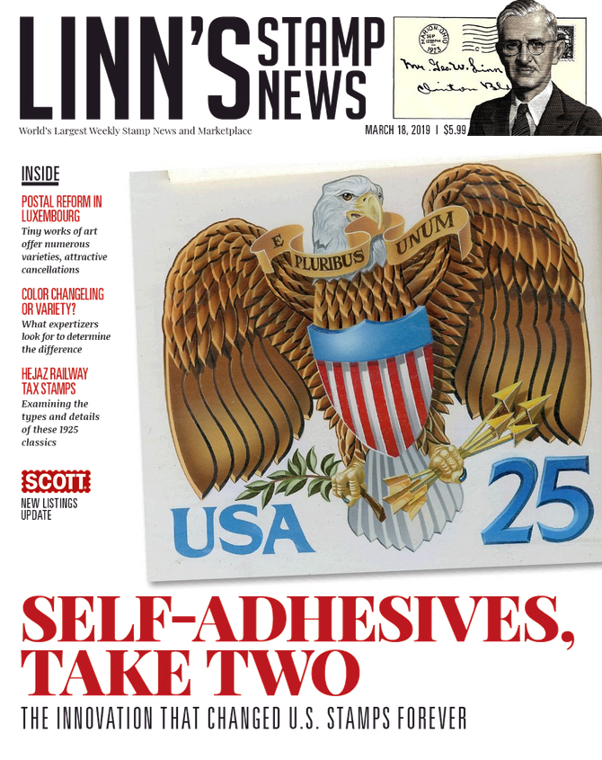 Linns-Stamp-News-Weekly March 18, 2019 Issue Cover