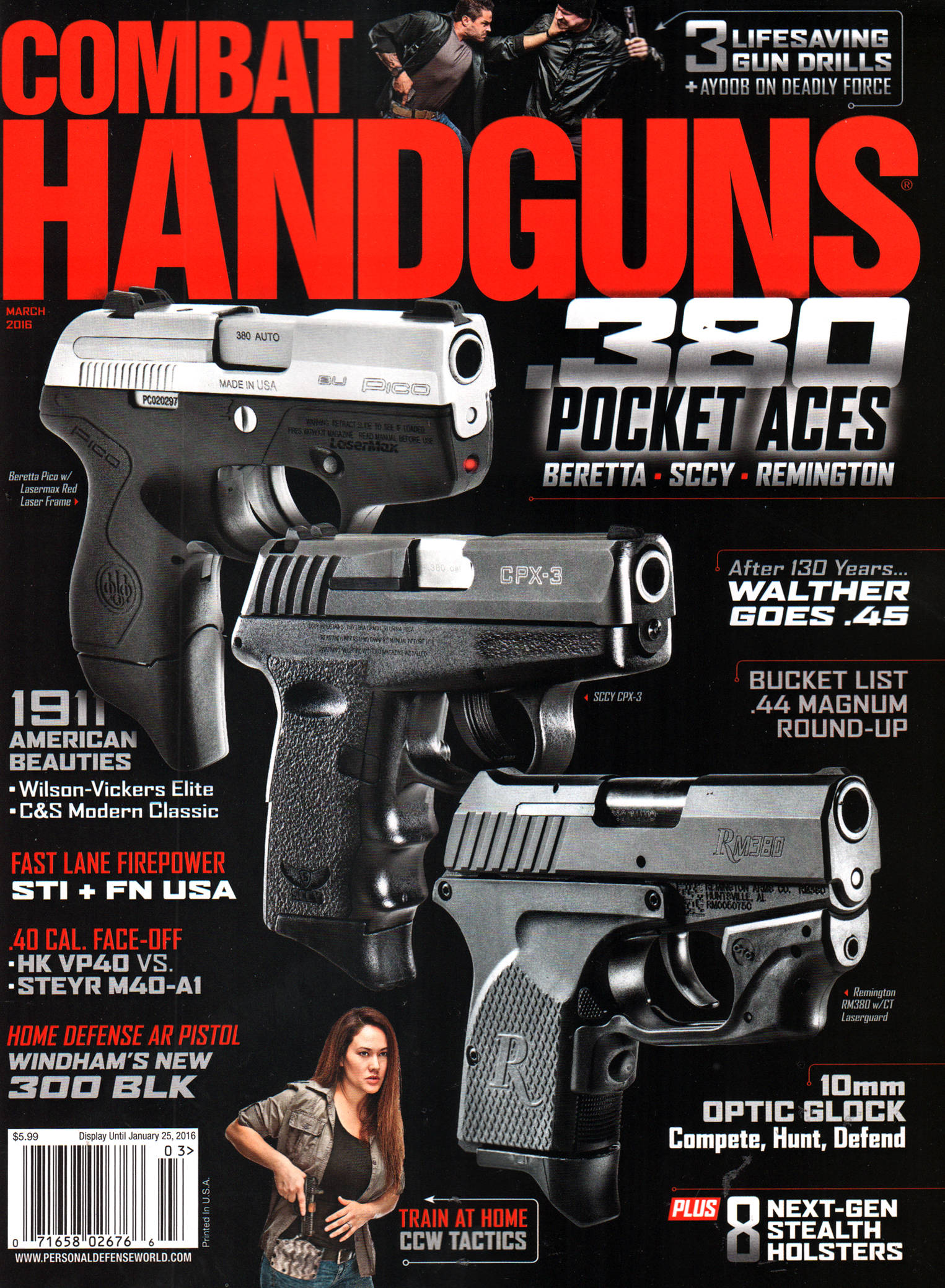 Combat-Handguns March 01, 2016 Issue Cover
