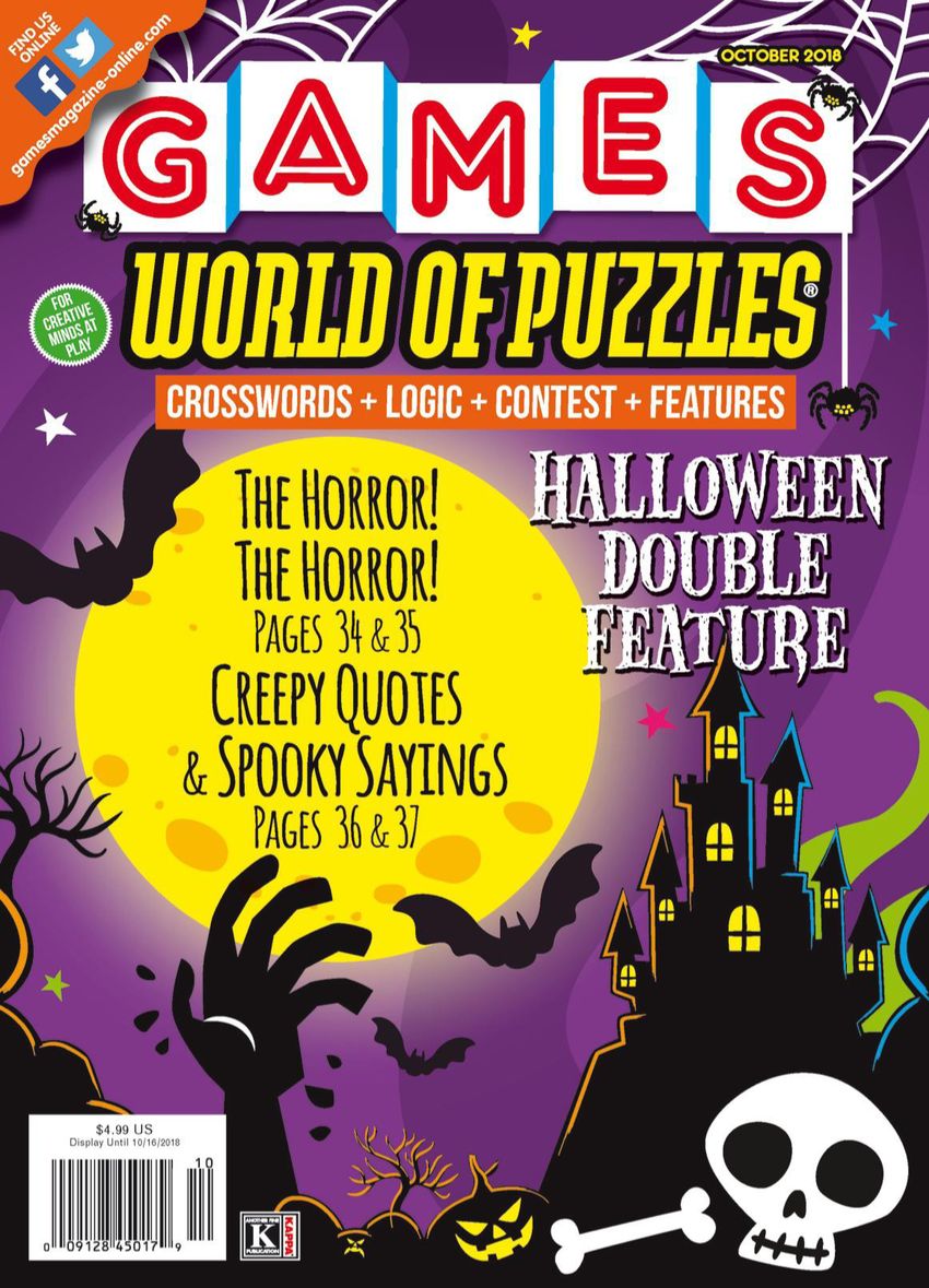 Games-World-of-Puzzles October 01, 2018 Issue Cover