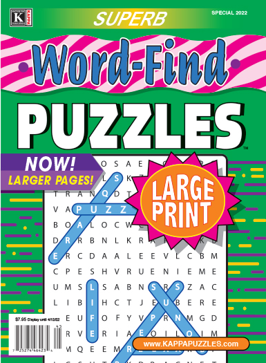 Superb Word Find Large Print December 01, 2025 Issue Cover