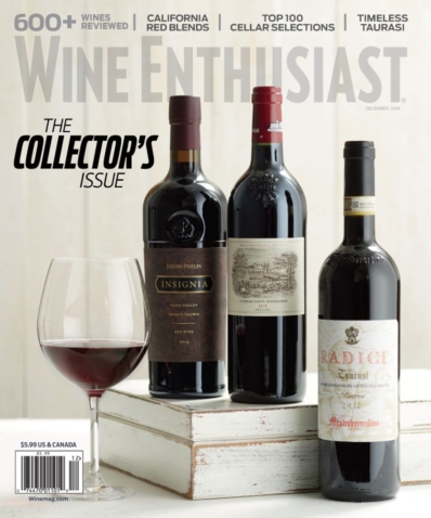 Wine Enthusiast December 01, 2018 Issue Cover