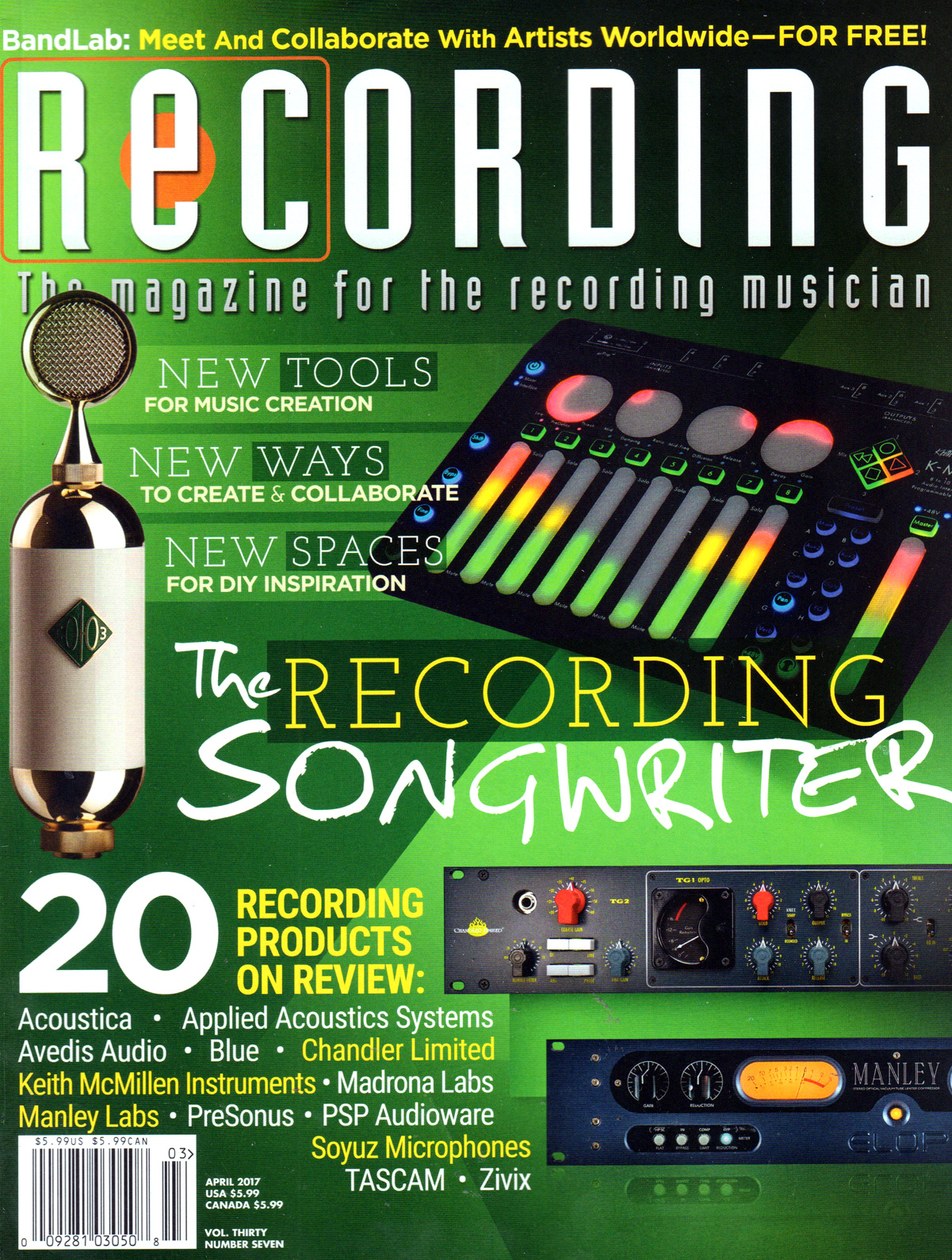 Recording-Magazine April 01, 2017 Issue Cover