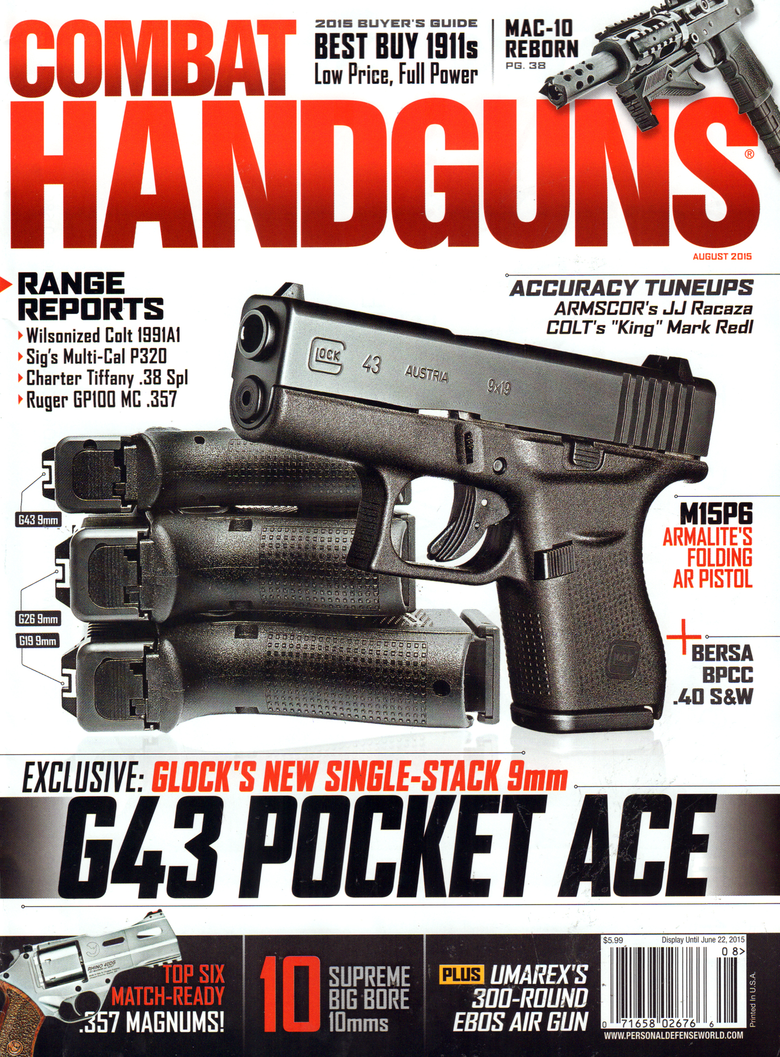 Combat-Handguns August 01, 2015 Issue Cover