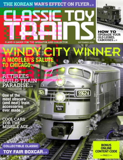 Classic Toy Trains September 01, 2020 Issue Cover