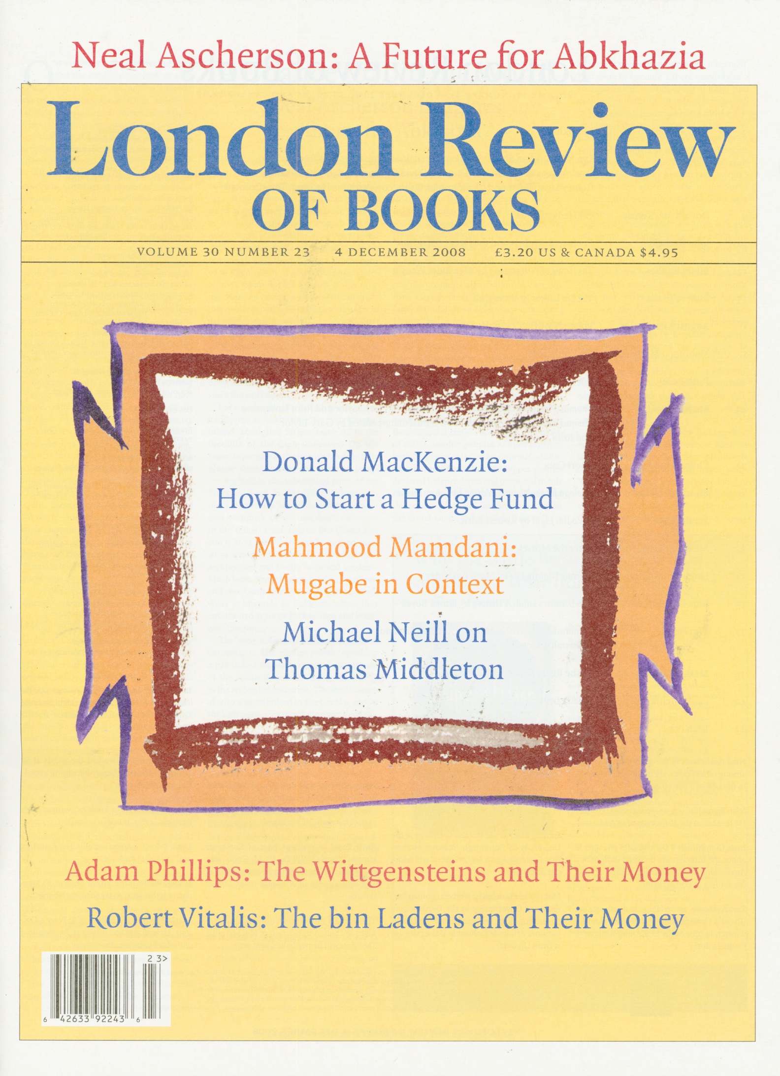 London-Review-Of-Books December 04, 2008 Issue Cover