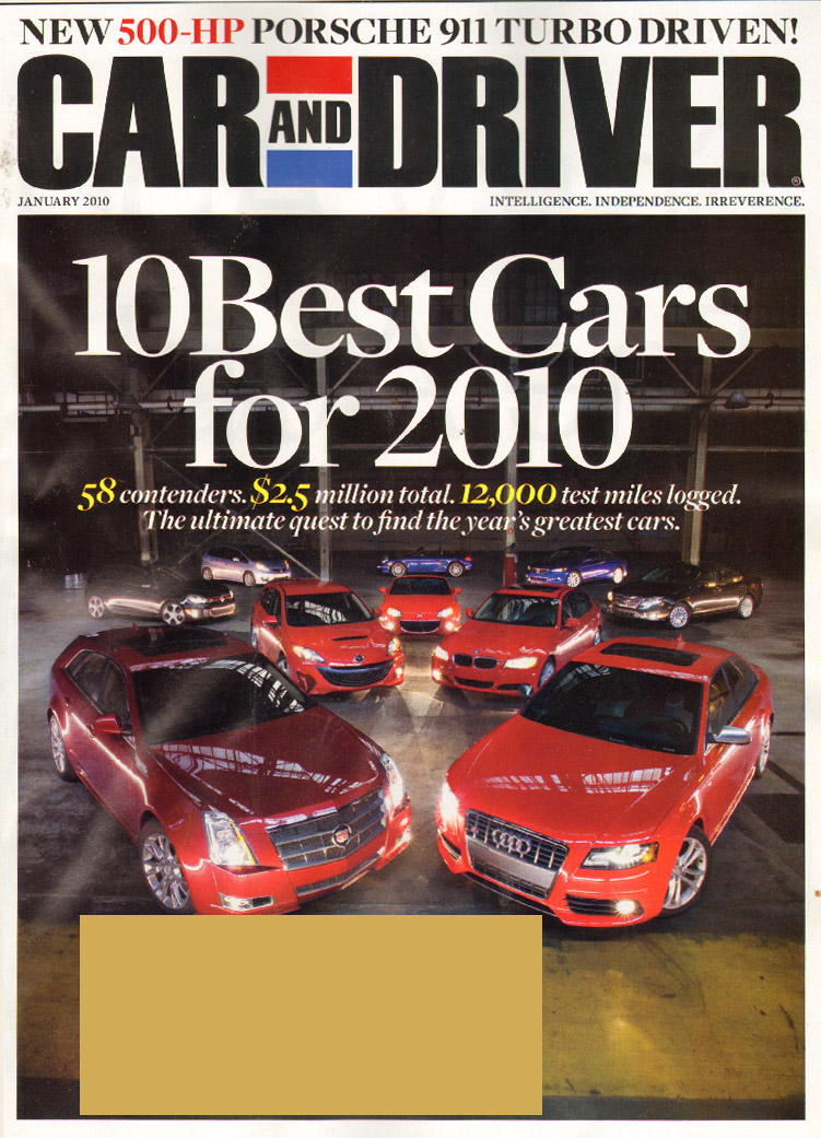 Car-And-Driver January 01, 2010 Issue Cover