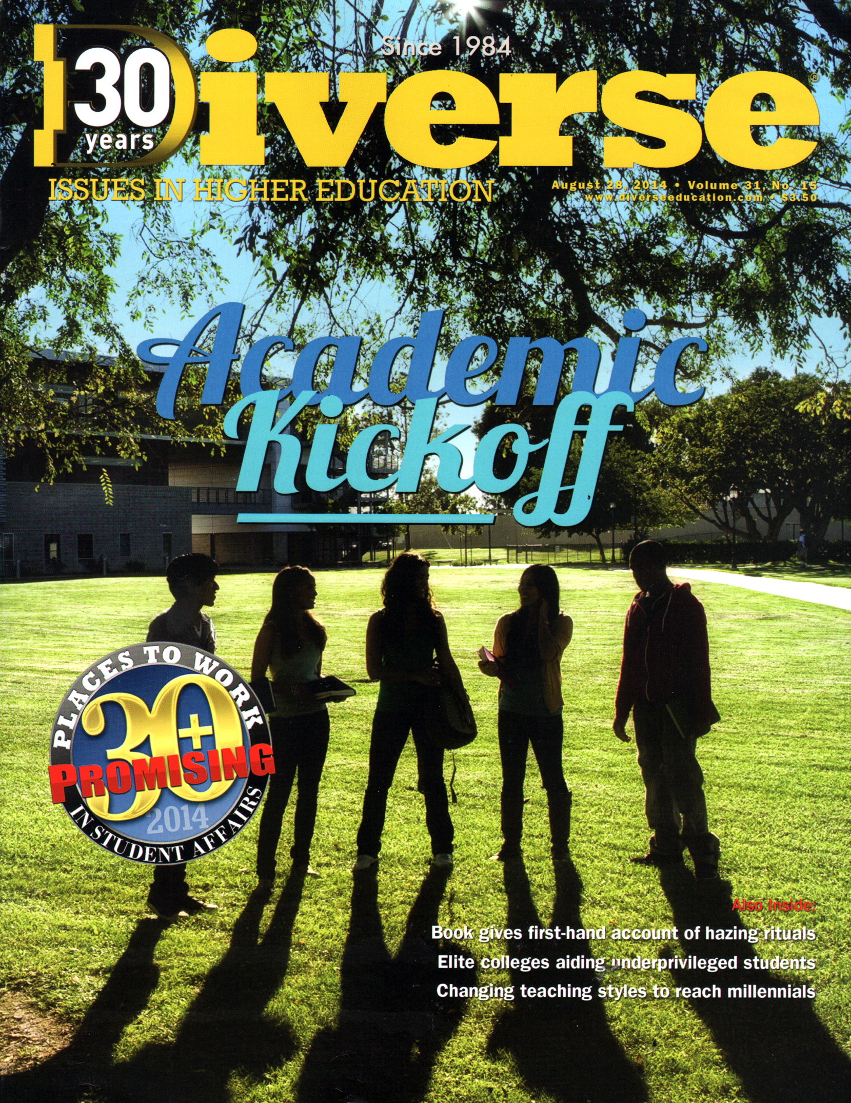 Diverse-Issues-In-Higher-Education August 28, 2014 Issue Cover