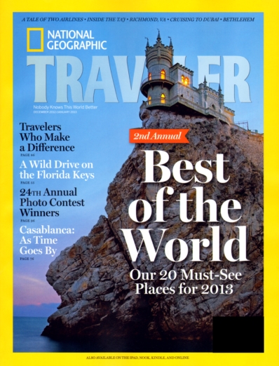 National Geographic Traveler December 01, 2012 Issue Cover