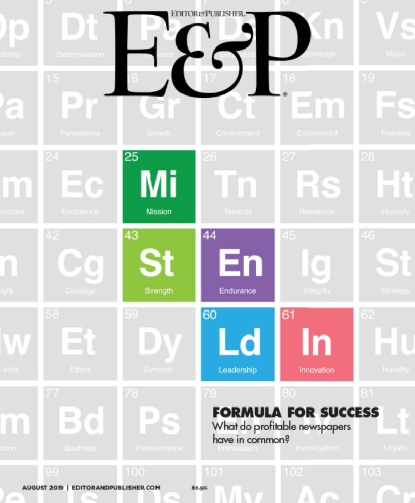 Editor-and-Publisher August 01, 2019 Issue Cover