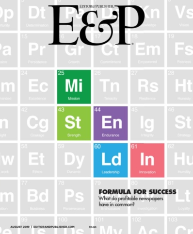 Editor & Publisher August 01, 2019 Issue Cover