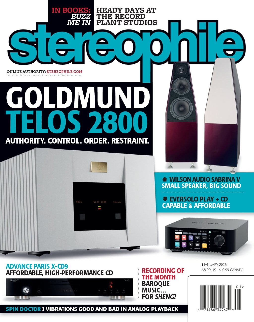 Stereophile January 01, 2026 Issue Cover