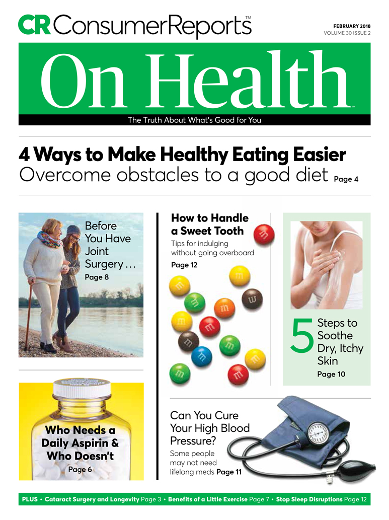 Consumer-Reports-On-Health February 01, 2018 Issue Cover