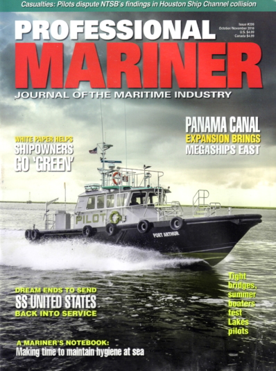 Professional Mariner October 01, 2016 Issue Cover