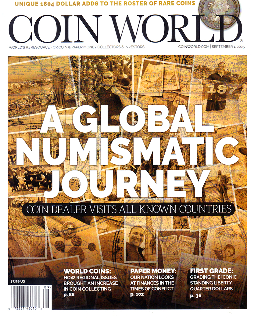 Coin-World-Weekly September 01, 2025 Issue Cover