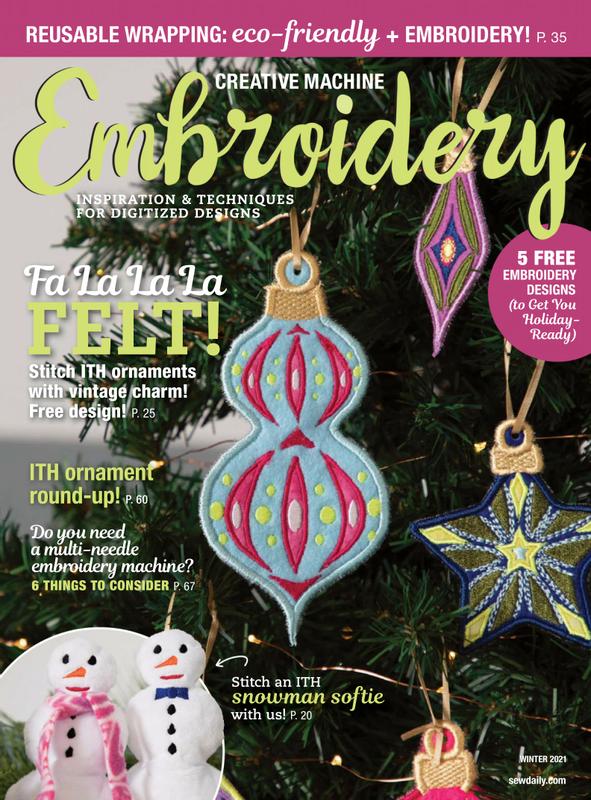 Creative-Machine-Embroidery December 01, 2021 Issue Cover