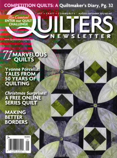 Quilter's Newsletter August 01, 2015 Issue Cover