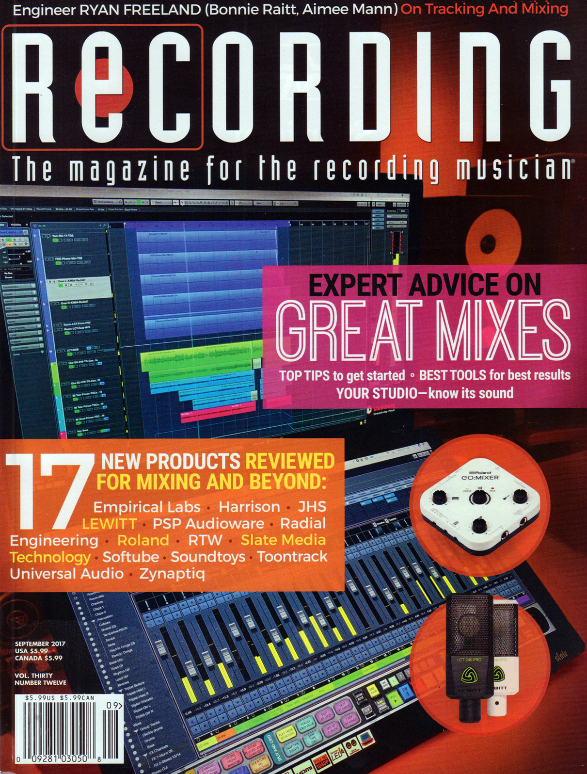Recording-Magazine September 01, 2017 Issue Cover