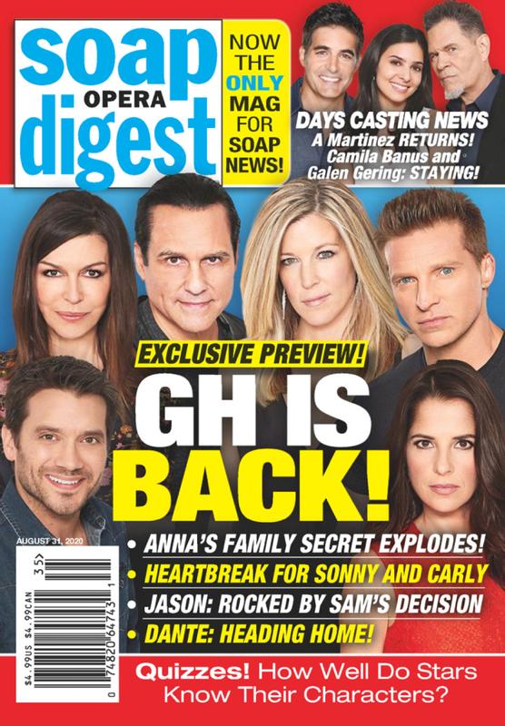 Soap-Opera-Digest August 31, 2020 Issue Cover