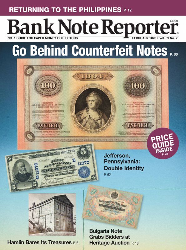 Bank-Note-Reporter February 01, 2020 Issue Cover