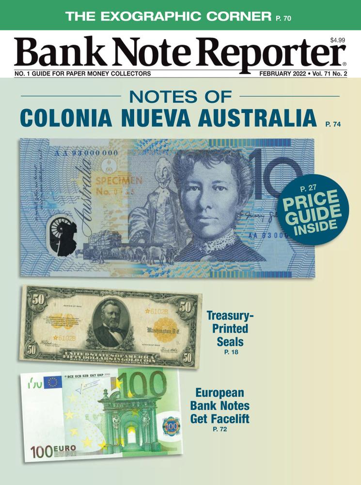 Bank-Note-Reporter February 01, 2022 Issue Cover