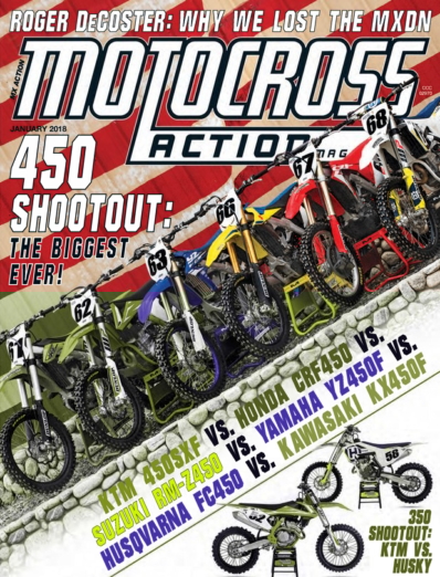 Motocross Action January 01, 2018 Issue Cover