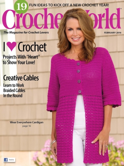 Crochet World February 01, 2016 Issue Cover
