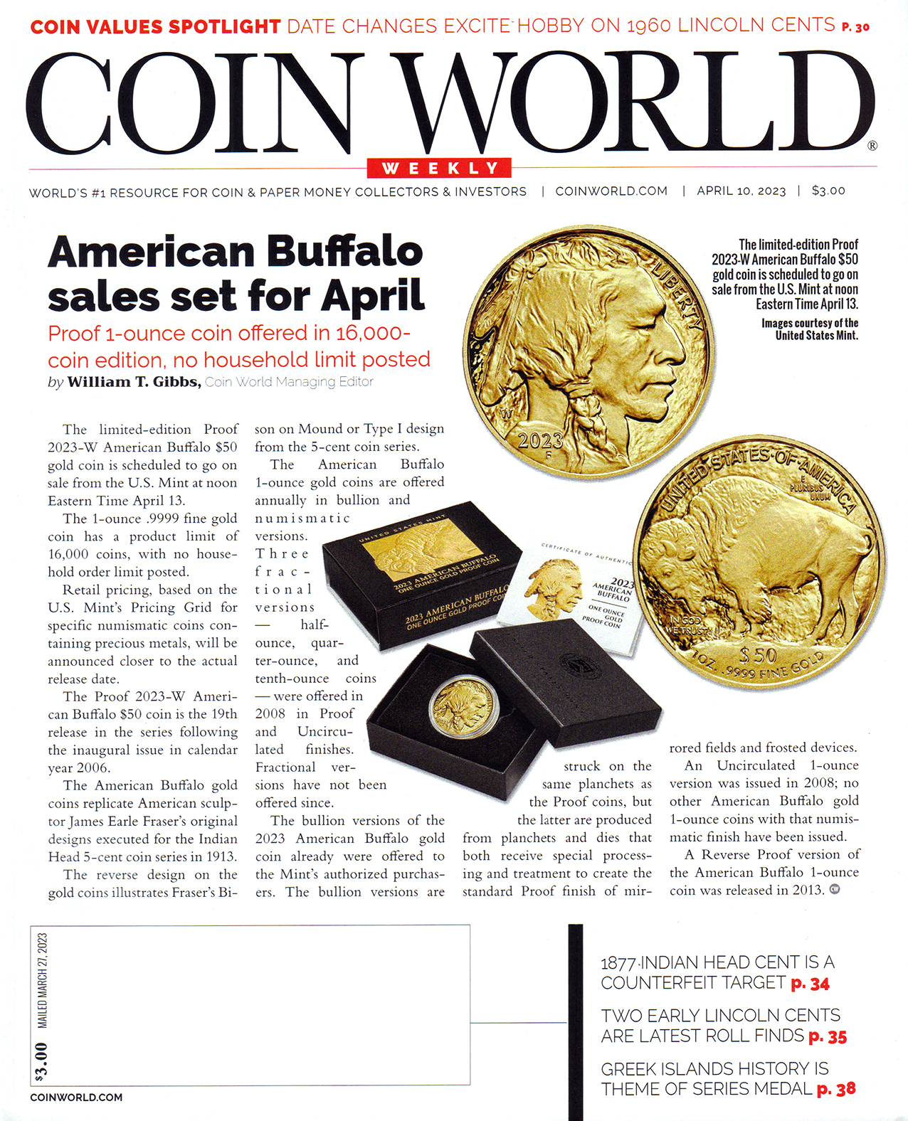 Coin-World-Weekly April 10, 2023 Issue Cover