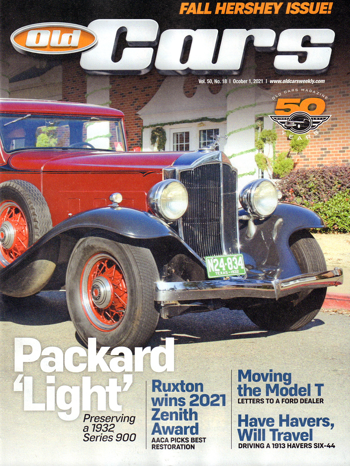 Old-Cars October 01, 2021 Issue Cover