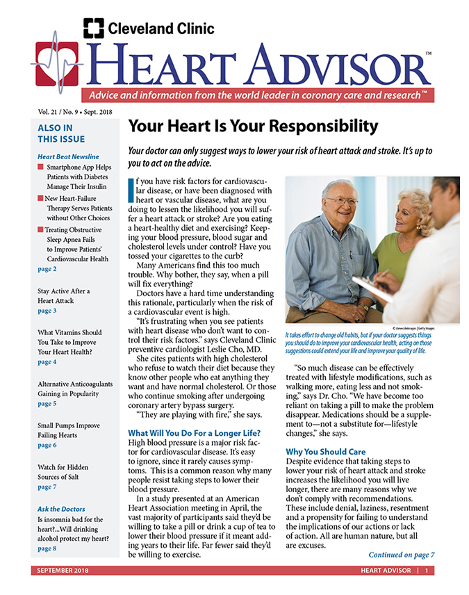Heart-Advisor September 01, 2018 Issue Cover
