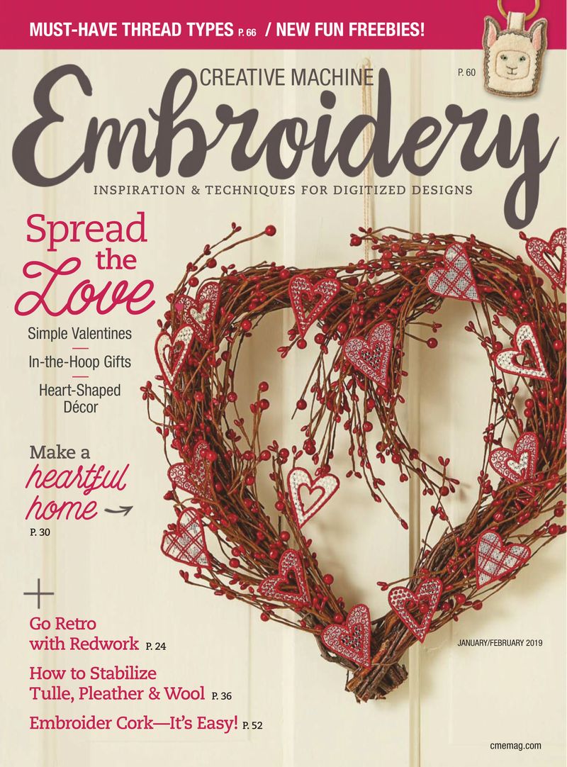 Creative-Machine-Embroidery January 01, 2019 Issue Cover