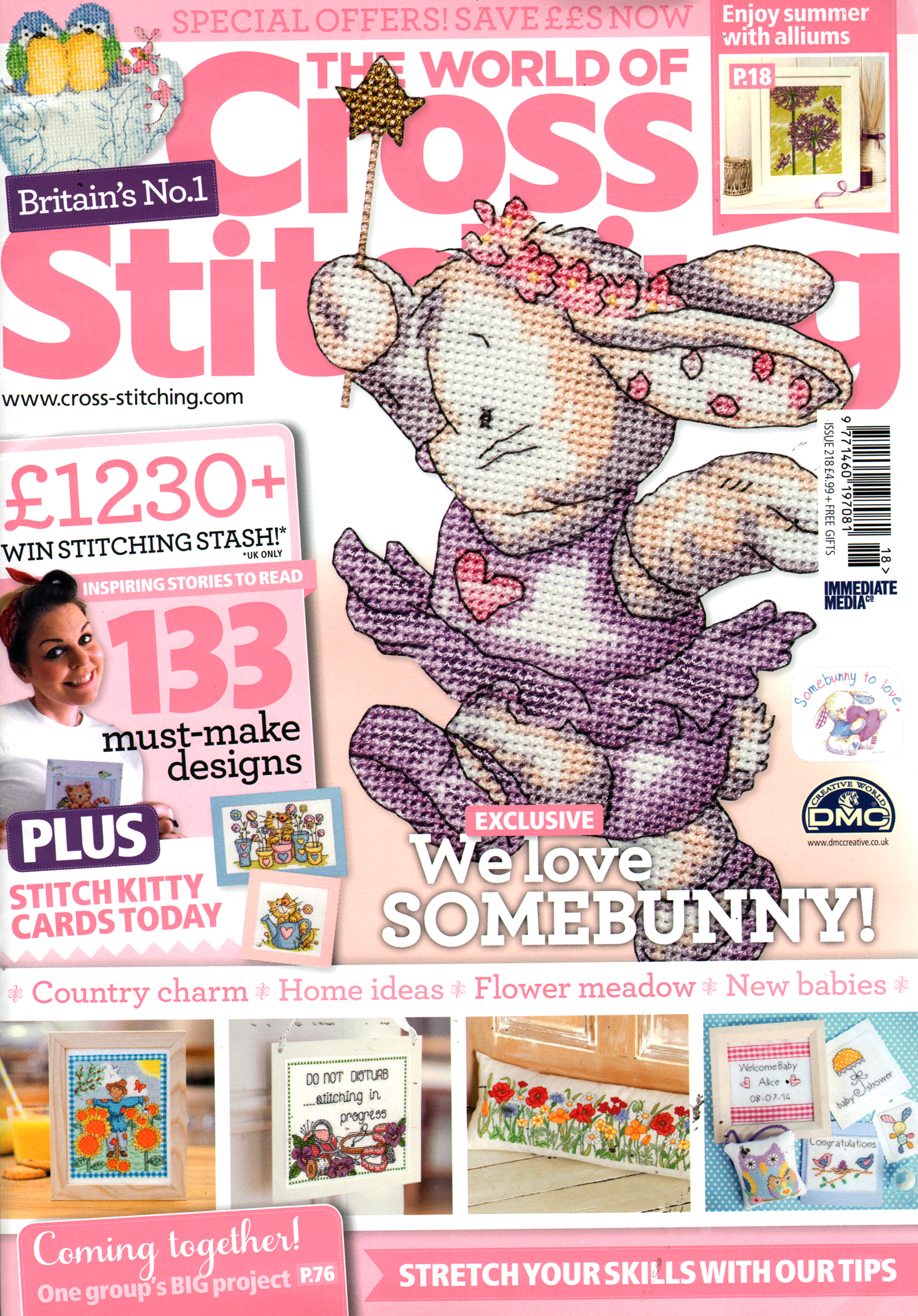 The-World-of-Cross-Stitching August 01, 2014 Issue Cover