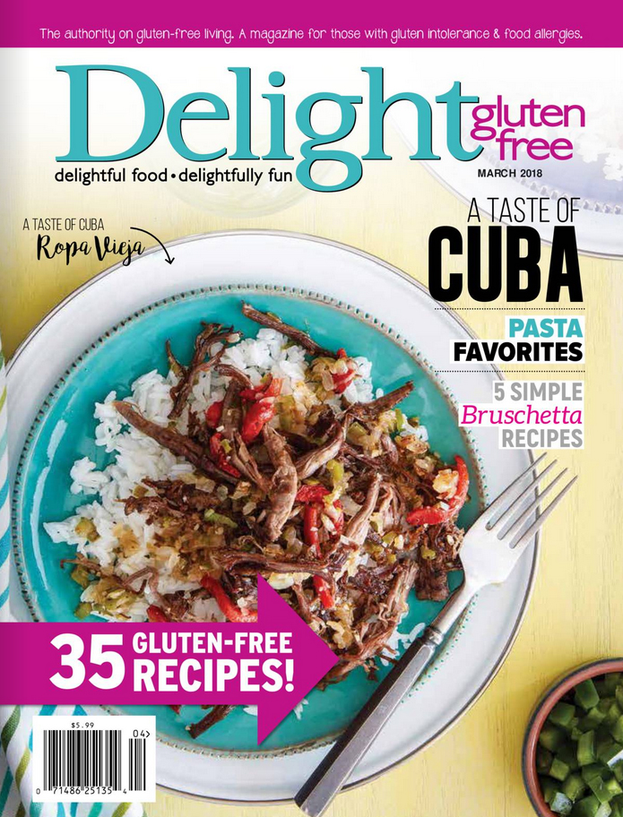 Delight-Gluten-Free March 01, 2018 Issue Cover
