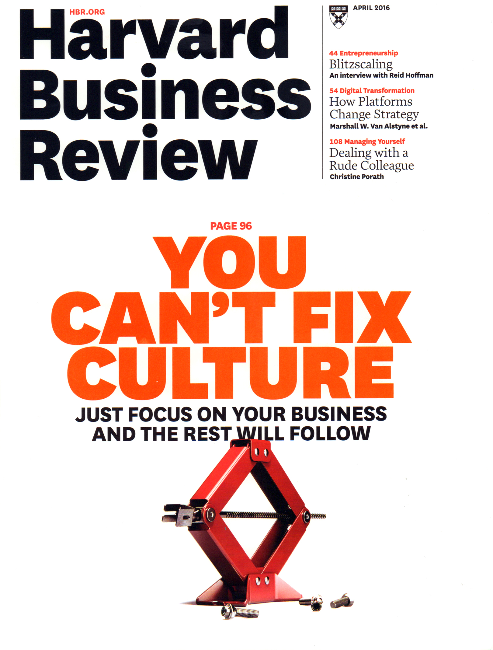 Harvard-Business-Review April 01, 2016 Issue Cover