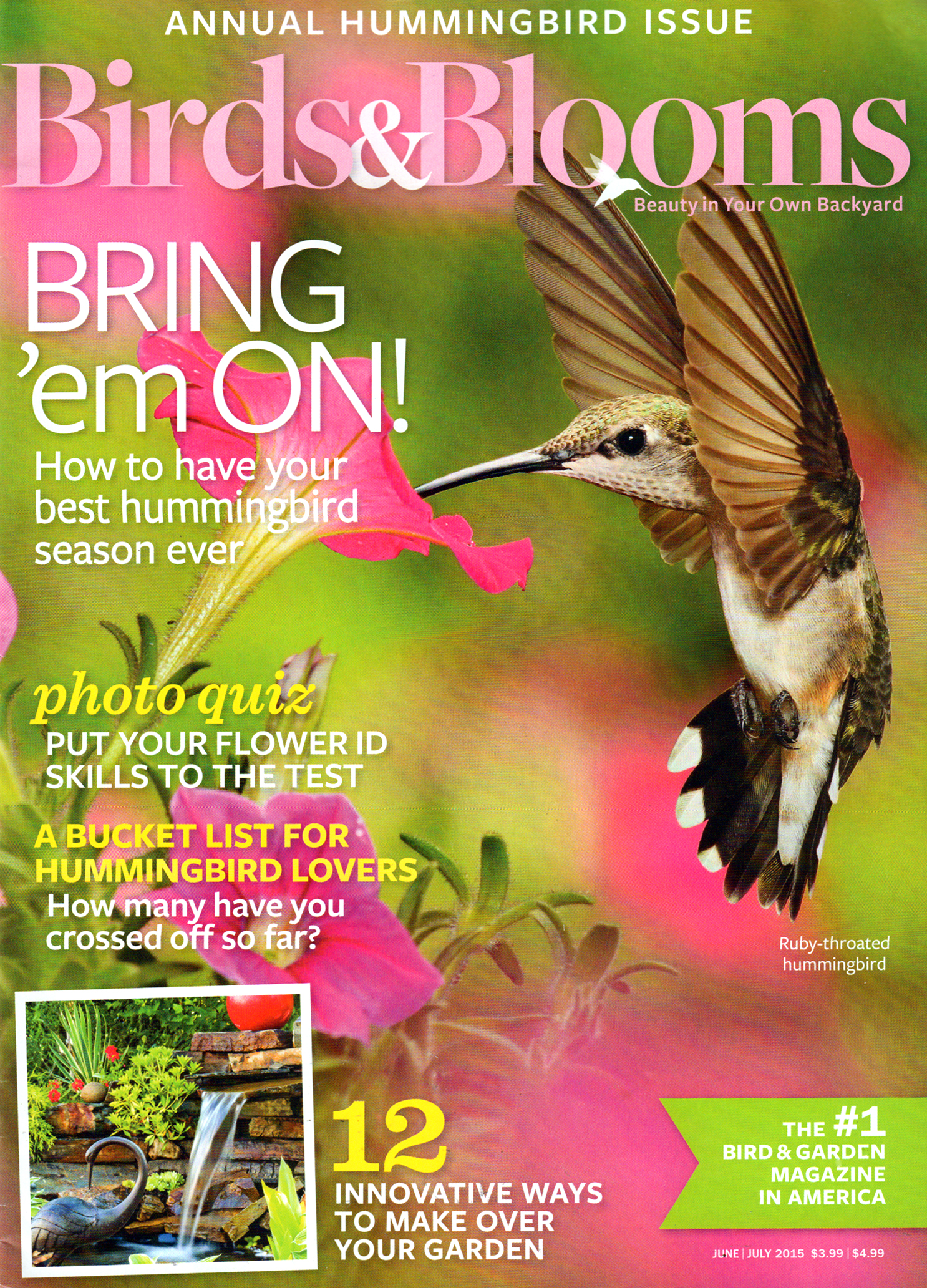 Birds-and-Blooms June 01, 2015 Issue Cover
