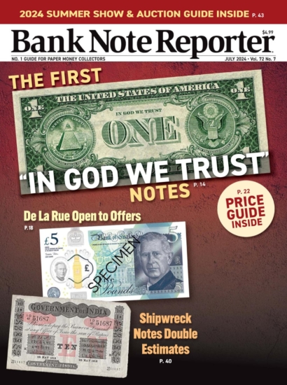 Bank Note Reporter July 01, 2024 Issue Cover
