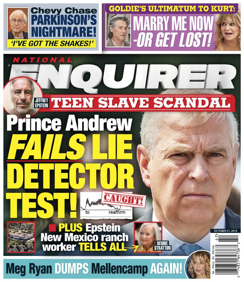 national-enquirer October 21, 2019 Issue Cover