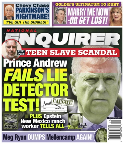 National Enquirer October 21, 2019 Issue Cover