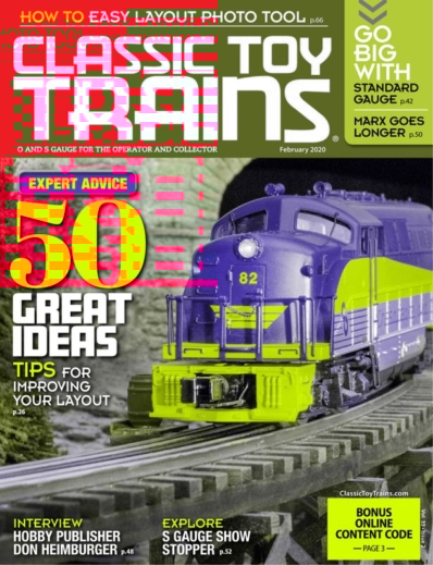 Classic Toy Trains February 01, 2020 Issue Cover