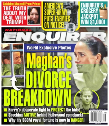National Enquirer December 01, 2025 Issue Cover