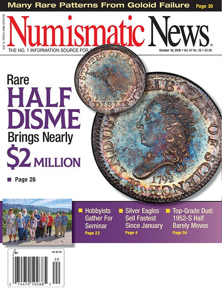 Numismatic-News October 16, 2018 Issue Cover