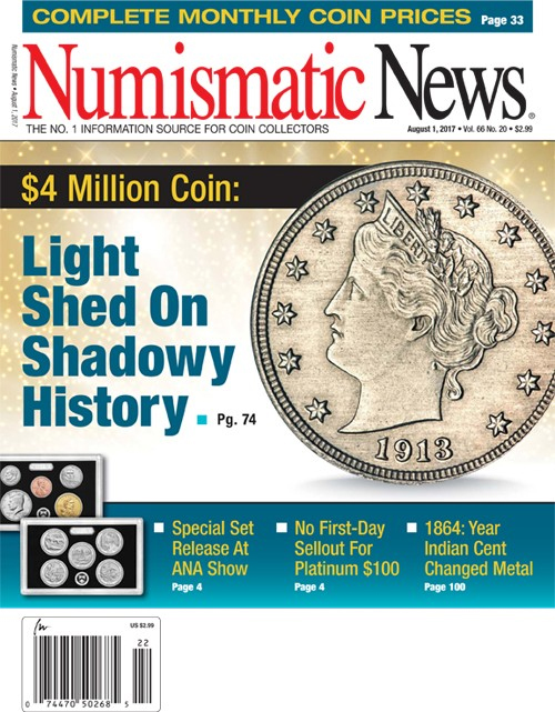 Numismatic-News August 01, 2017 Issue Cover