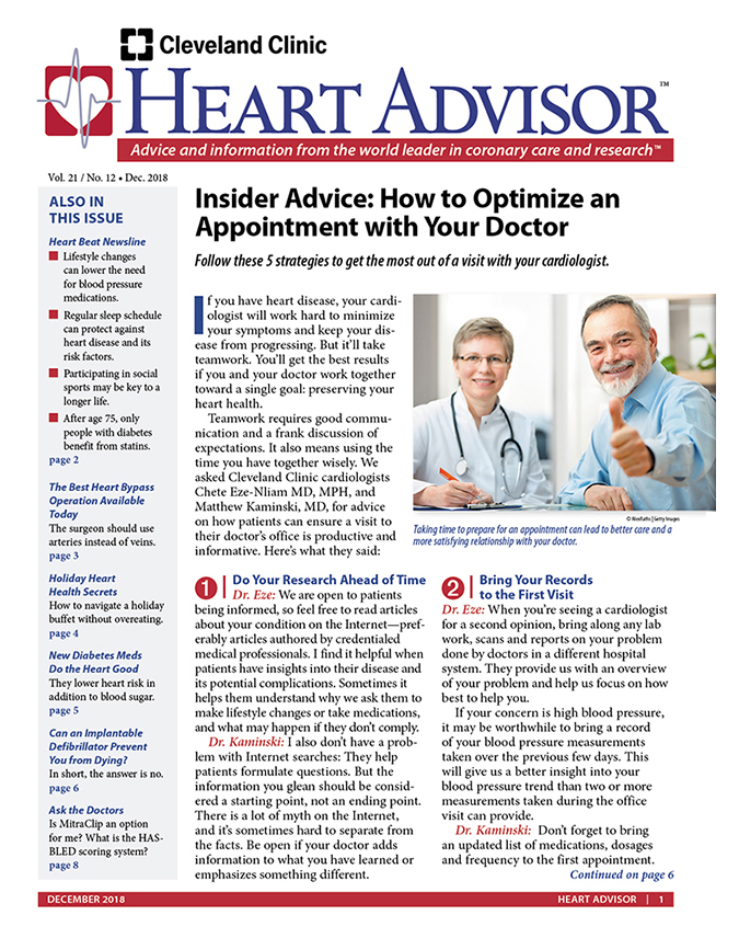Heart-Advisor December 01, 2018 Issue Cover