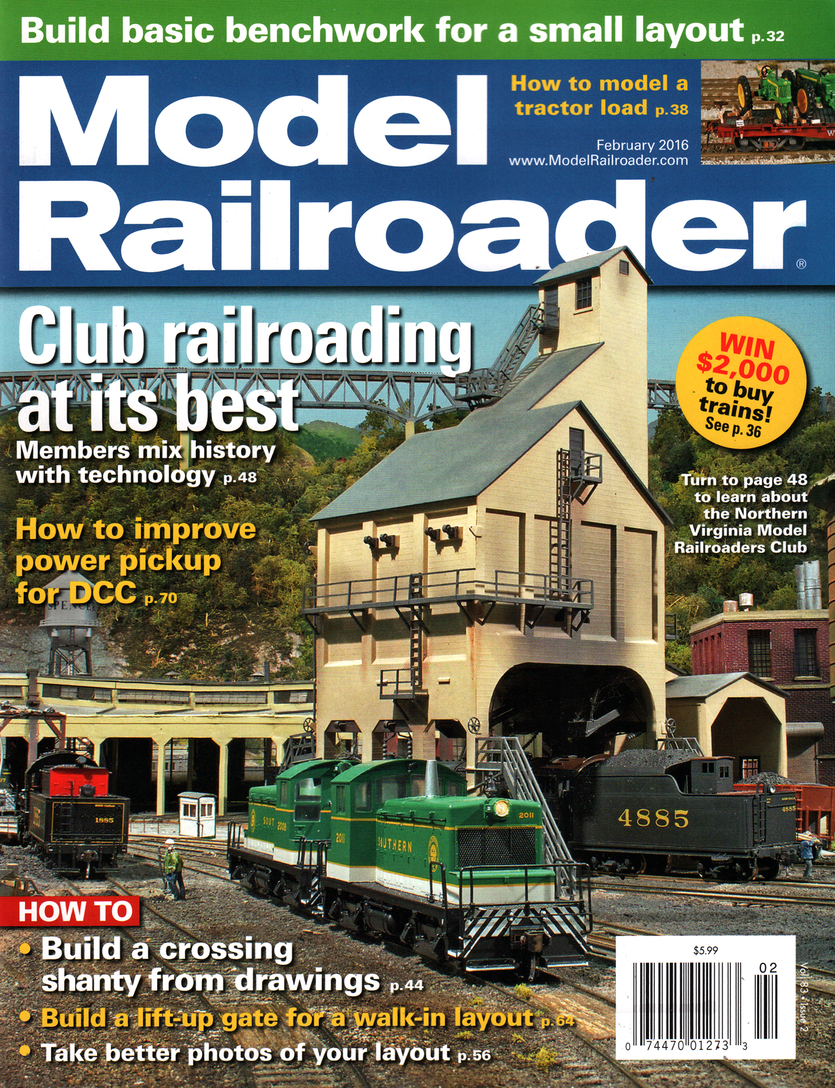 Model-Railroader February 01, 2016 Issue Cover