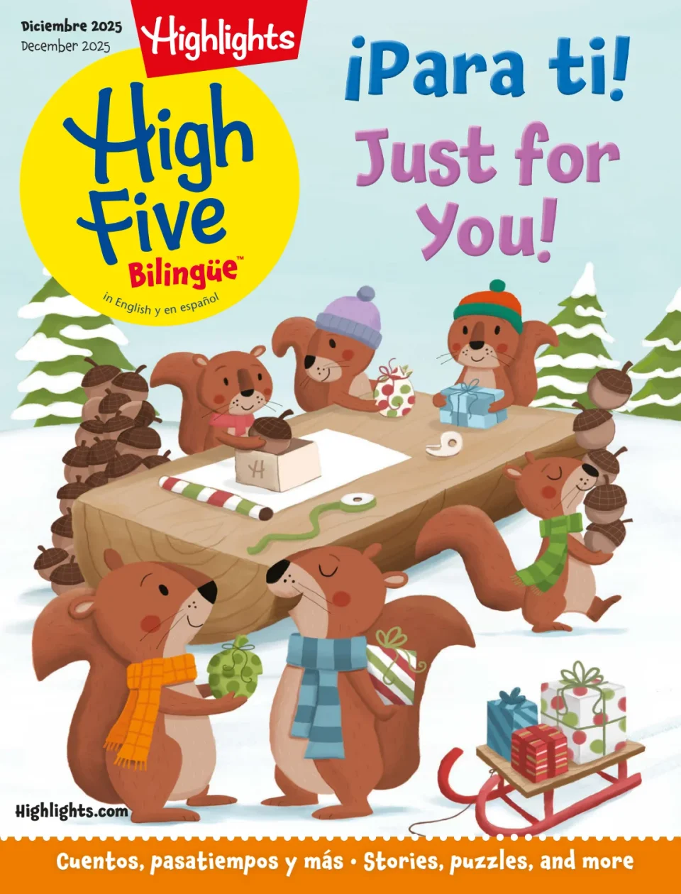 Highlights High Five Bilingue December 01, 2025 Issue Cover
