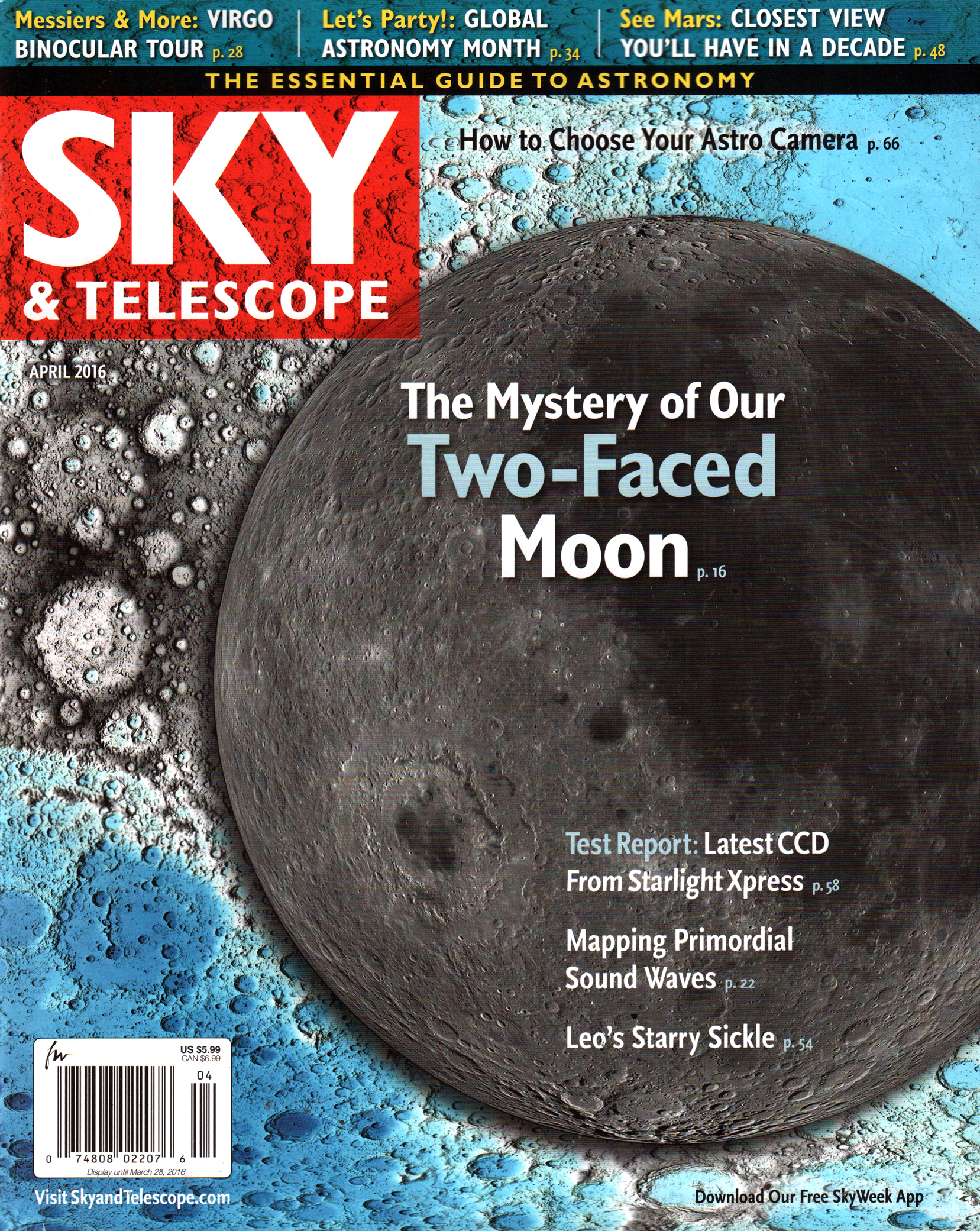 Sky-and-Telescope April 01, 2016 Issue Cover