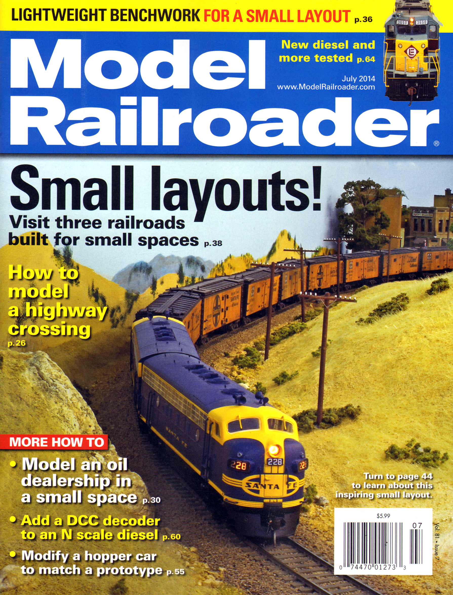 Model-Railroader July 01, 2014 Issue Cover