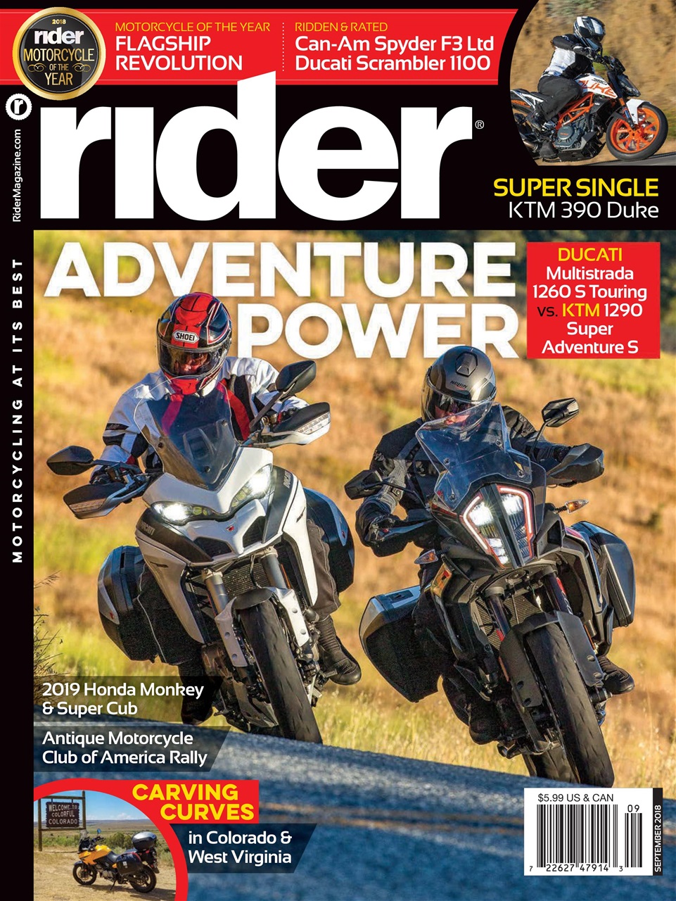 rider September 01, 2018 Issue Cover