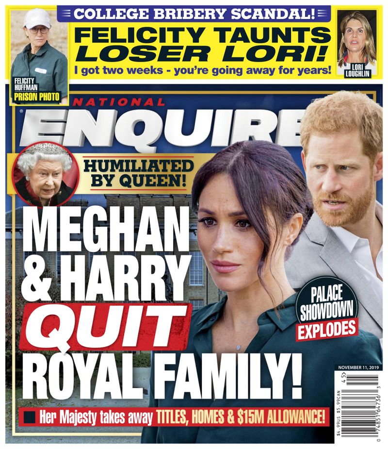national-enquirer November 11, 2019 Issue Cover
