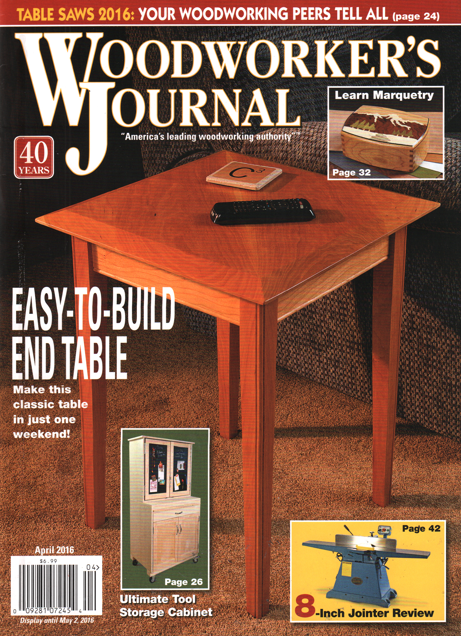 Woodworkers-Journal April 01, 2016 Issue Cover